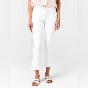 Citizens Of Humanity White Cropped Flare Jeans